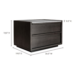 Ashcroft Dark Grey Nightstand - Ornate Home