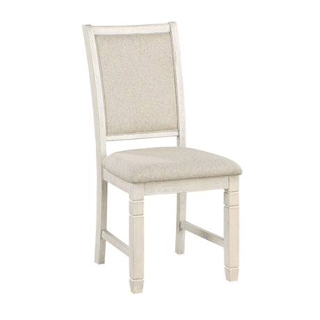 Asher Antique White Side Chair (Set of 2) - Ornate Home
