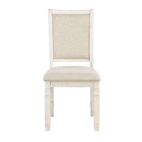 Asher Antique White Side Chair (Set of 2) - Ornate Home