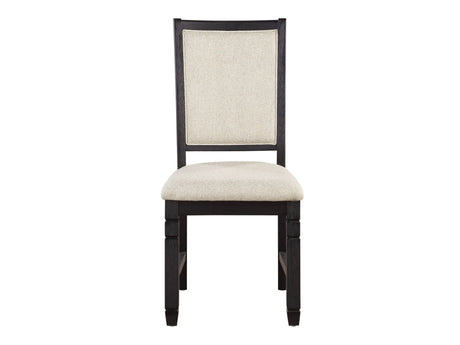 Asher Black/Brown Side Chair (Set of 2) - Ornate Home