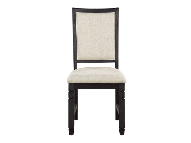 Asher Black/Brown Side Chair (Set of 2) - Ornate Home