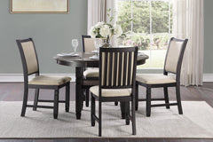 Asher Black/Brown Side Chair (Set of 2) - Ornate Home