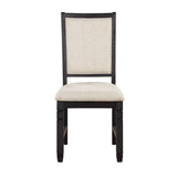 Asher Black/Brown Side Chair (Set of 2) - Ornate Home