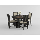 Asher Black/Brown Side Chair (Set of 2) - Ornate Home