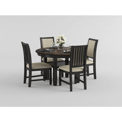 Asher Black/Brown Side Chair (Set of 2) - Ornate Home