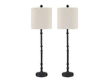 Asher Black Buffet Lamp (Set of 2) - Ornate Home