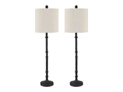 Asher Black Buffet Lamp (Set of 2) - Ornate Home