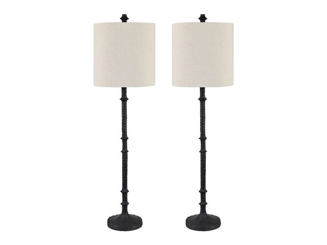 Asher Black Buffet Lamp (Set of 2) - Ornate Home
