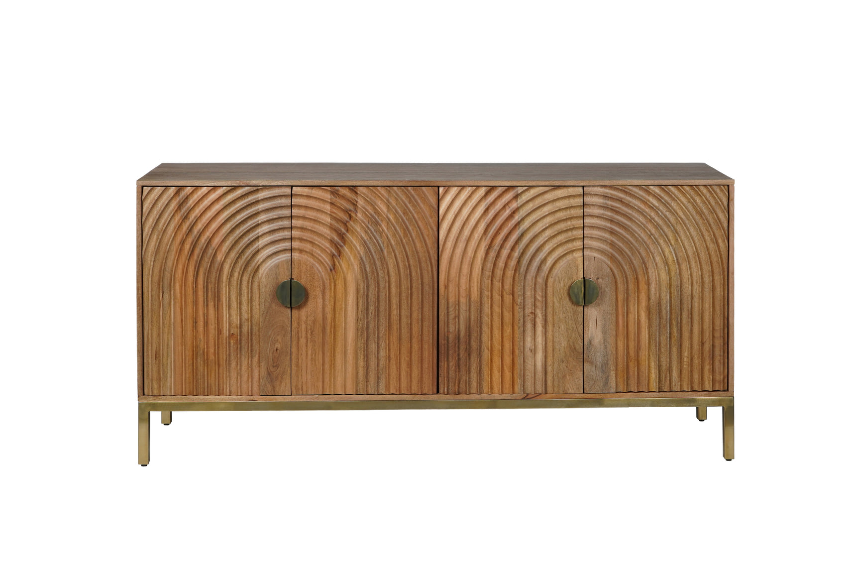 Asher Brown 4 Door Accent Cabinet - Ornate Home