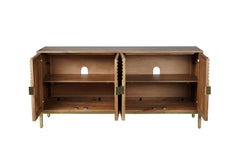 Asher Brown 4 Door Accent Cabinet - Ornate Home