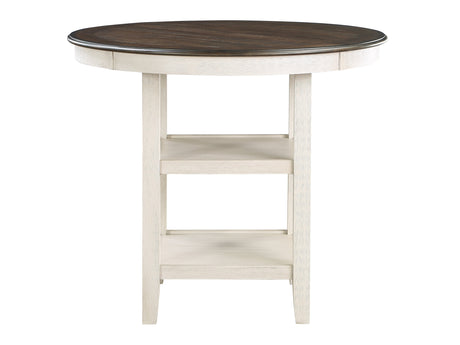 Asher Brown / Antique White Counter Height Table - Ornate Home