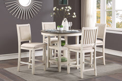 Asher Brown / Antique White Counter Height Table - Ornate Home