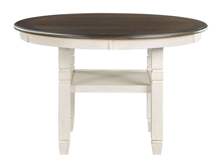 Asher Brown / Antique White Dining Table - Ornate Home