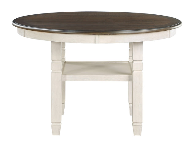 Asher Brown / Antique White Dining Table - Ornate Home