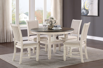 Asher Brown / Antique White Dining Table - Ornate Home