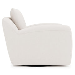 Asher Ivory Swivel Chair Without Pillows - Ornate Home