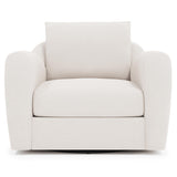 Asher Ivory Swivel Chair Without Pillows - Ornate Home