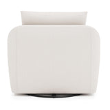 Asher Ivory Swivel Chair Without Pillows - Ornate Home