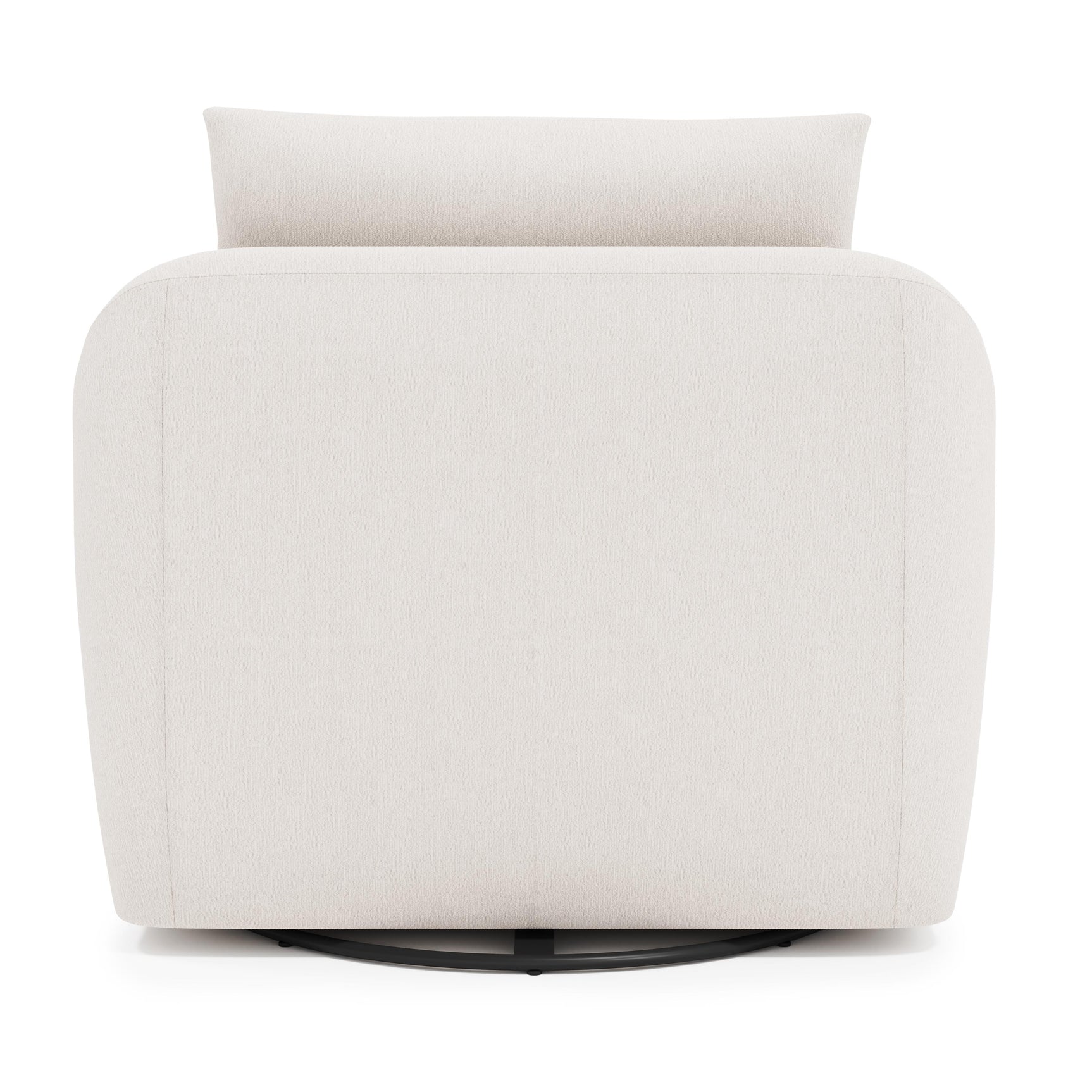 Asher Ivory Swivel Chair Without Pillows - Ornate Home