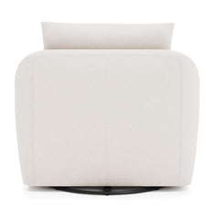 Asher Ivory Swivel Chair Without Pillows - Ornate Home
