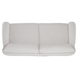 Asher White/Cream Fabric Sofa - Ornate Home