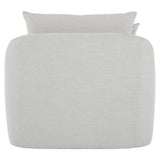 Asher White/Cream Fabric Swivel Chair - Ornate Home