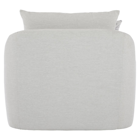 Asher White/Cream Fabric Swivel Chair - Ornate Home