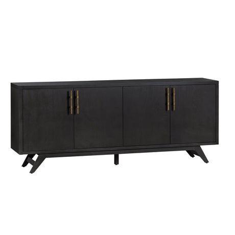 Ashford Black Four-Door Sideboard - Ornate Home