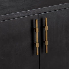 Ashford Black Four-Door Sideboard - Ornate Home