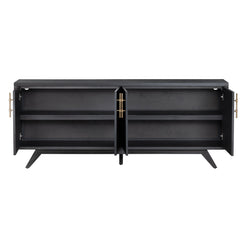 Ashford Black Four-Door Sideboard - Ornate Home