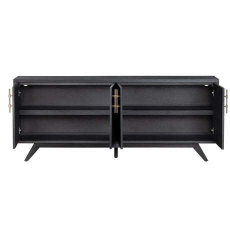 Ashford Black Four-Door Sideboard - Ornate Home