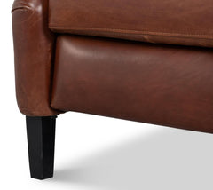 Ashford Brown Leather Recliner - Ornate Home