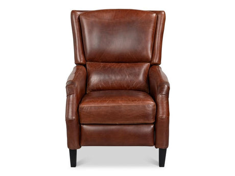 Ashford Brown Leather Recliner - Ornate Home