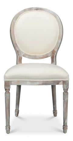 Ashford Grey Oak/White Round Back Side Chair (Set of 2) - Ornate Home