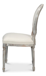 Ashford Grey Oak/White Round Back Side Chair (Set of 2) - Ornate Home