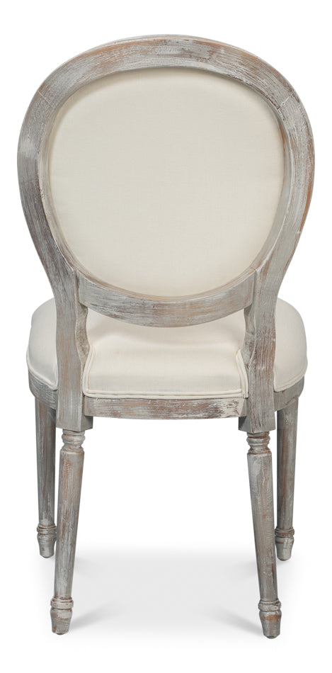 Ashford Grey Oak/White Round Back Side Chair (Set of 2) - Ornate Home