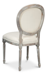 Ashford Grey Oak/White Round Back Side Chair (Set of 2) - Ornate Home