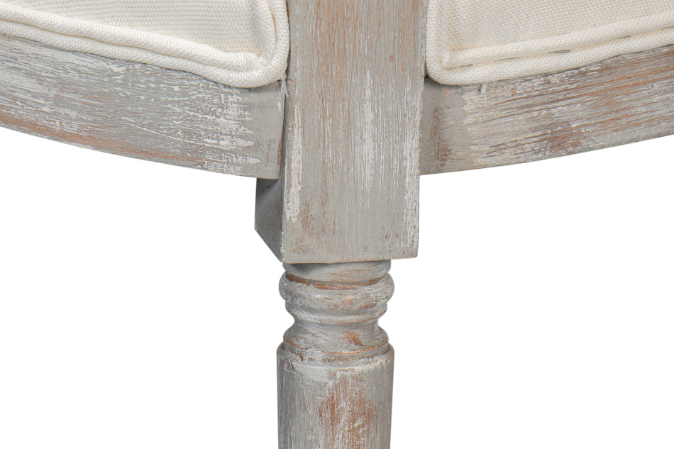 Ashford Grey Oak/White Round Back Side Chair (Set of 2) - Ornate Home