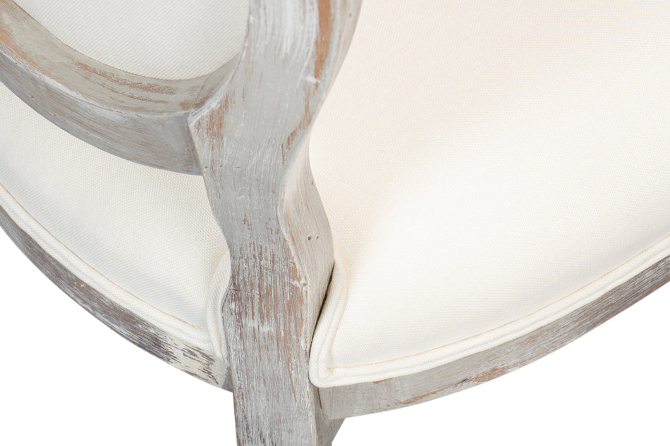 Ashford Grey Oak/White Round Back Side Chair (Set of 2) - Ornate Home