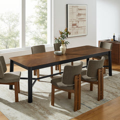 Ashlan Walnut 110" Rectangle Dining Table - Ornate Home