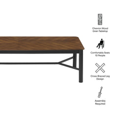 Ashlan Walnut 110" Rectangle Dining Table - Ornate Home