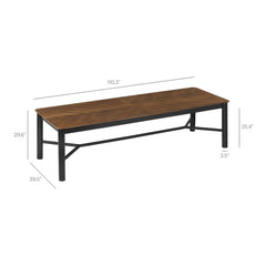 Ashlan Walnut 110" Rectangle Dining Table - Ornate Home