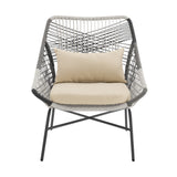 Ashland 3-Piece Patio Conversation Set with Foot Ottomans in Cream - Ornate Home