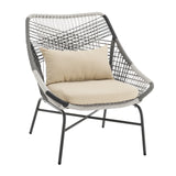 Ashland 3-Piece Patio Conversation Set with Foot Ottomans in Cream - Ornate Home