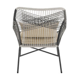 Ashland 3-Piece Patio Conversation Set with Foot Ottomans in Cream - Ornate Home