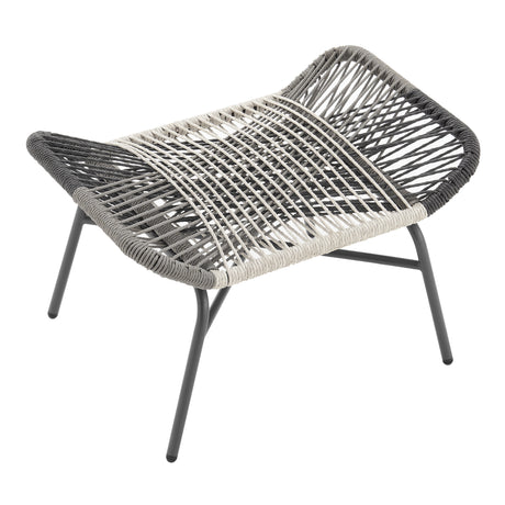 Ashland 3-Piece Patio Conversation Set with Foot Ottomans in Cream - Ornate Home