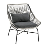 Ashland 3-Piece Patio Conversation Set with Foot Ottomans in Grey - Ornate Home