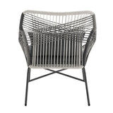 Ashland 3-Piece Patio Conversation Set with Foot Ottomans in Grey - Ornate Home