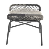 Ashland 3-Piece Patio Conversation Set with Foot Ottomans in Grey - Ornate Home