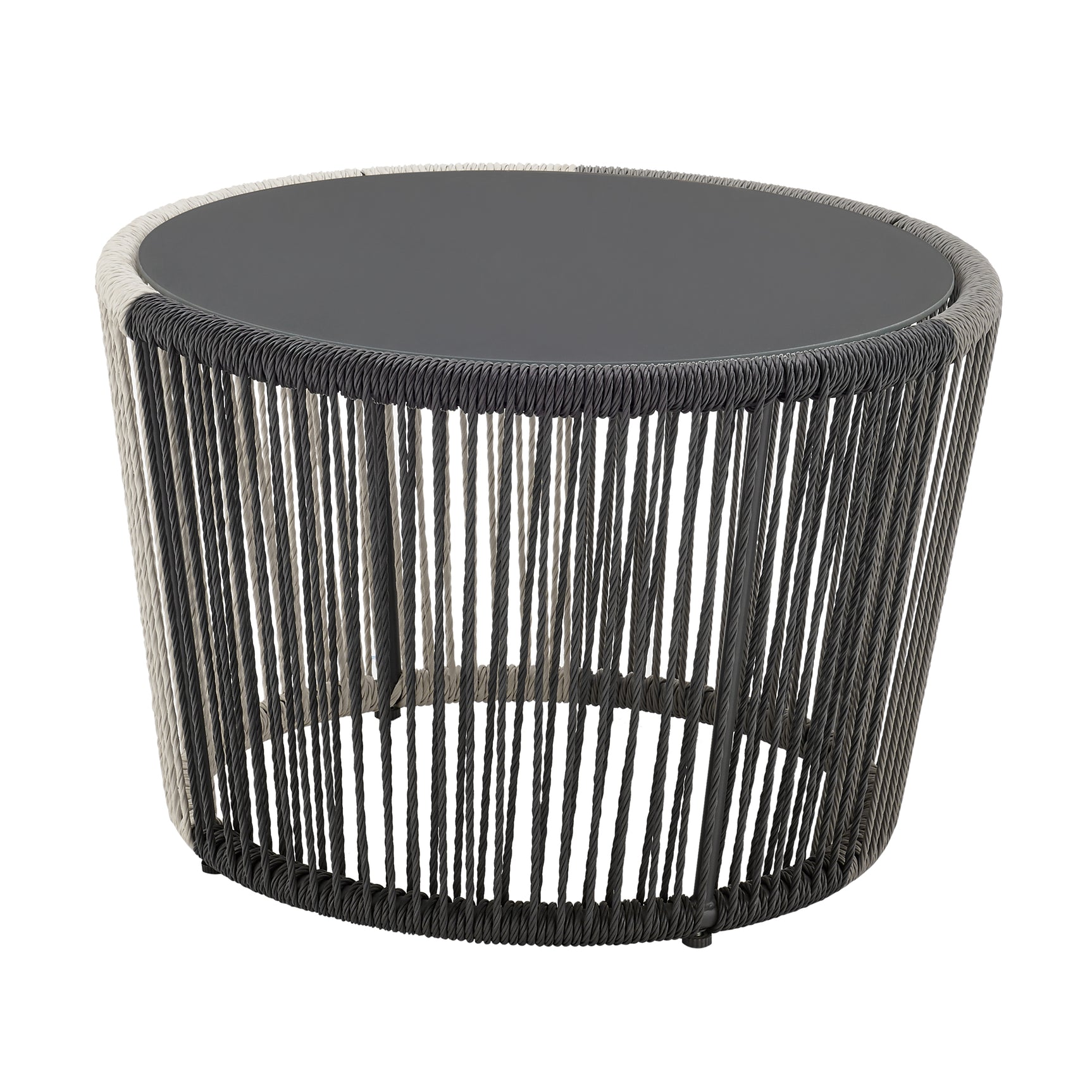 Ashland 3-Piece Patio Conversation Set with Foot Ottomans in Grey - Ornate Home